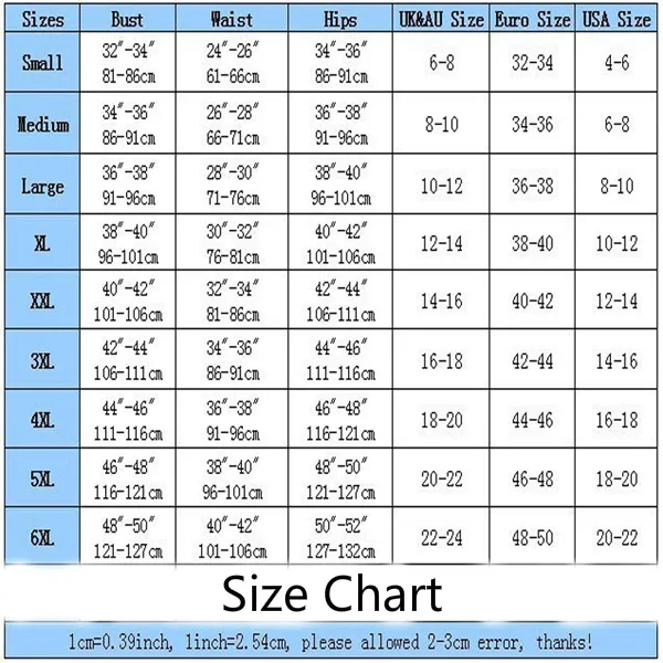 S-6XL