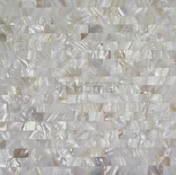 

white mother of pearl mosaic brick pattern freshwater shell mosaic, kitchen backsplash tiles, bathroom mosaic tile