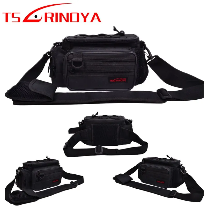 

TSURINOYA 30*11.5*16cm 2-Layer Multi-Purpose Rock Fishing Tool Bag Canvas 3 Colors Outdoor Boat Camping Bags De Pesca Pochete