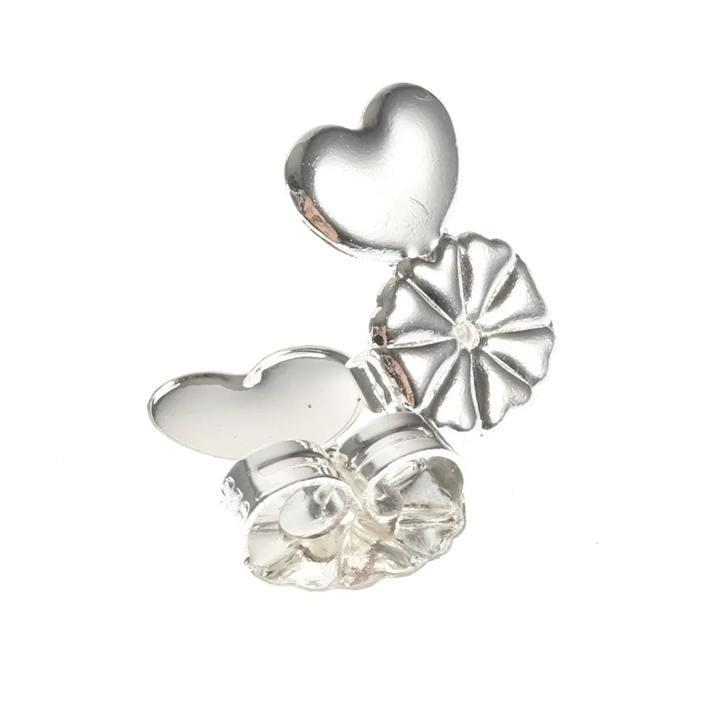 BeUrSelf Newest Fashion Butterfly Earring Lifters Backs Support Heart Hypoallergenic Fits Post Earrings for Women Ear Jewelry Jewelry Findings
