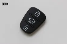 CYCTEM One Piece 3 Buttons Remote Keys Rubber Button Pad Black Fit For Kia K2 K5 + Free Shipping