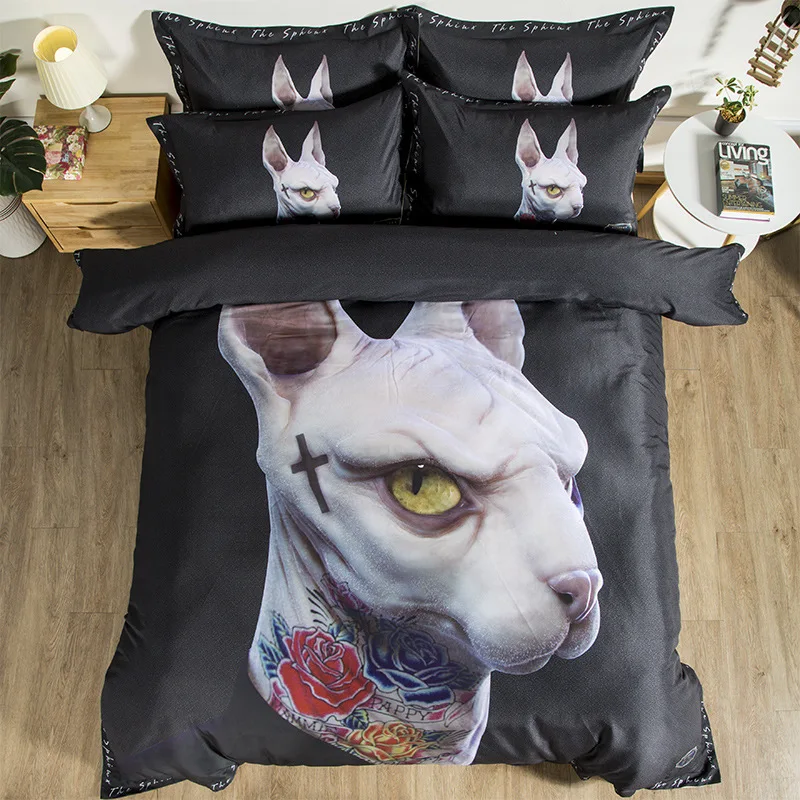 

100% cotton Fashion 3D print bedding set duvet cover Home textile bedclothes comforter bedding sets Hip hop style bed linen