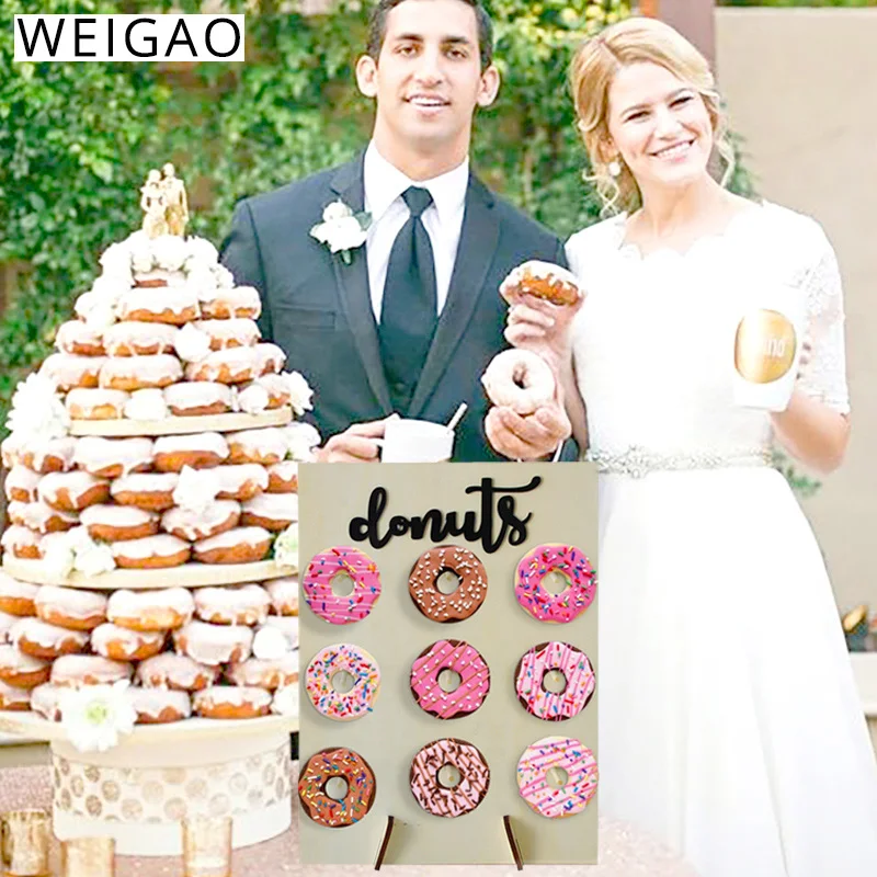 

Donut Bar Supplies Wooden Donut Wall Wedding Table Decoration Birthday Party Decoration Kid Baby Shower Festival Party Supplies