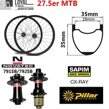 27,5 er колеса для горных велосипедов 650B MTB велосипедная пара колес 35 мм* 35 мм углеродный обод с NOVATEC D791/D792 концентратор для все горы