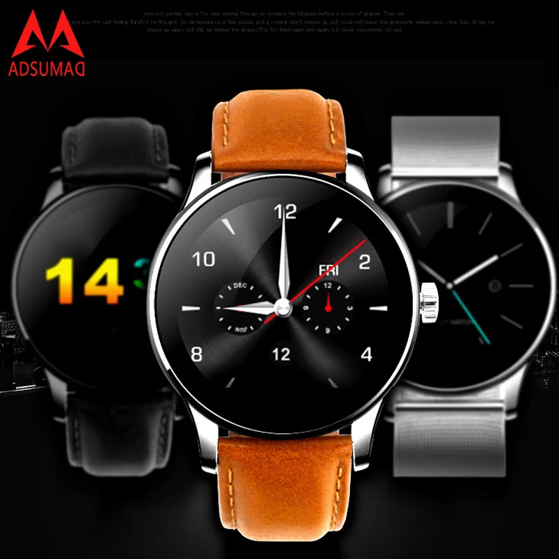 

Top Smart Watch K88H Wristwatch MTK2502C Bluetooth Smartwatch Heart Rate Monitor Pedometer Dialing compatiable with IOS android