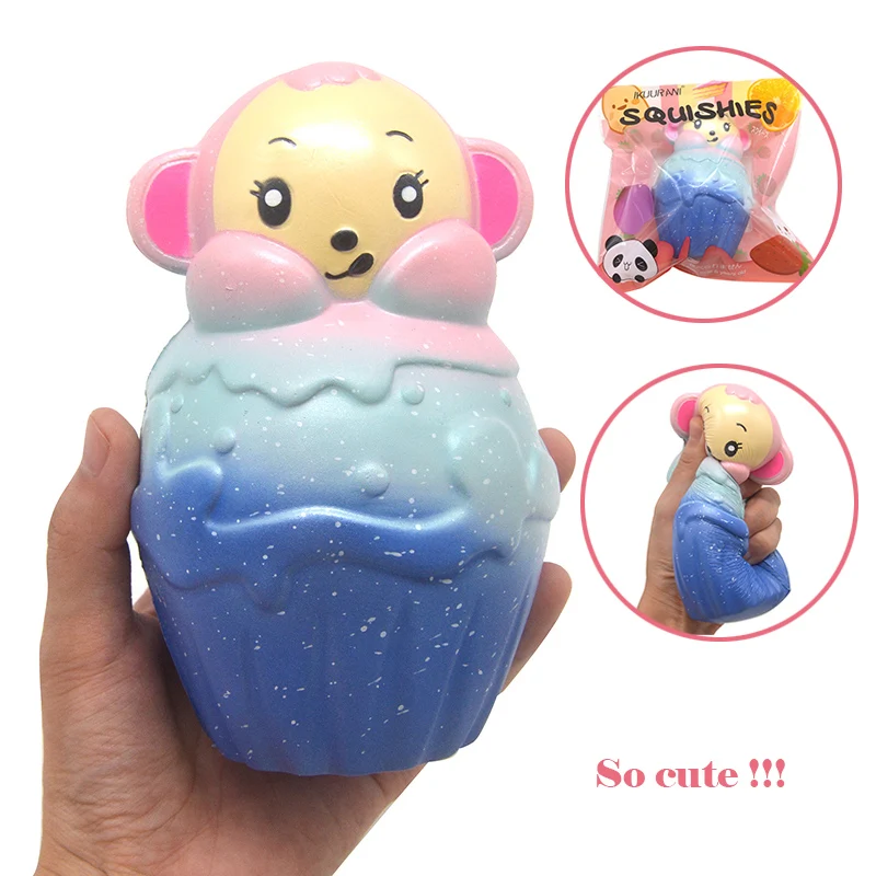 

New Jumbo Galaxy Cute Cupcake Monkey Squishy Slow Rising Icecream Soft Cartoon Dolls Scented Cake Kid Toys Hotsale