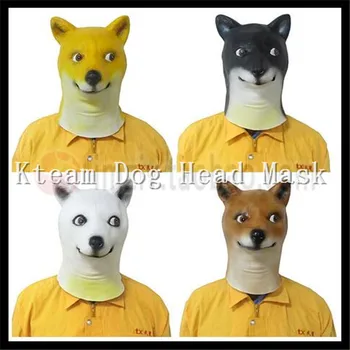 

Christmas Party Cosplay Animal Dog Masks Novelty Latex Halloween Custume Party Doggy Head Mask for Adult Theater Prop in stock