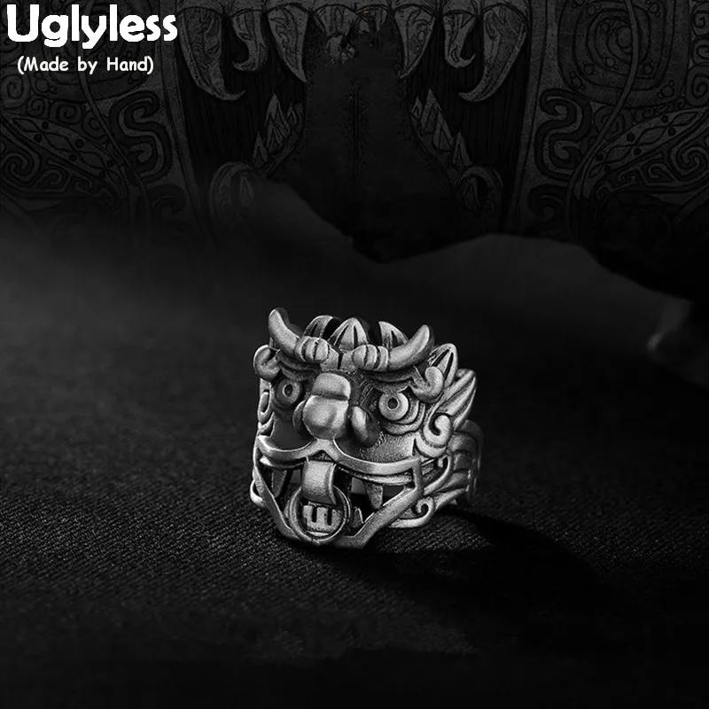 Uglyless S 990 серебряные ювелирные изделия ручной работы старинные животные Тотем