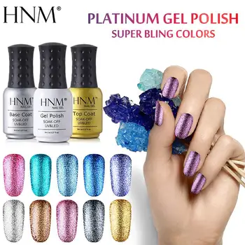 HNM 8ML Glitter UV Gel Nail Polish Long Last LED Lamp Varnish Gel Lacquer