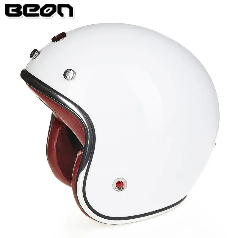 Beon open face half fiberglass motorcycle helmet vintage retro