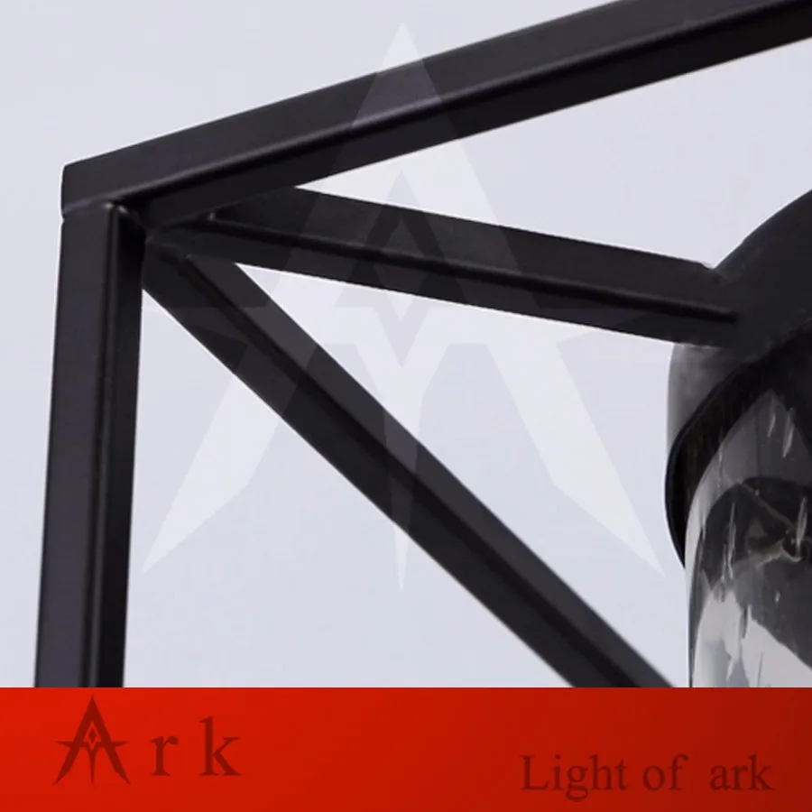 ARK LIGHT Винтажный Крытый открытый подвесной светильник американский черный железный прозрачный стеклянный кулон свет стеклянная лампа лампы