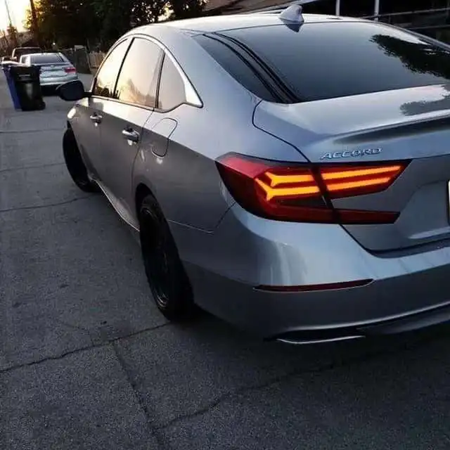 

car style for Honda Accord 10th LED time of the water steering reversing driving light brake lamp taillights assembl