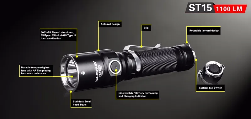 KLARUS ST15 super bright flashlight (19)