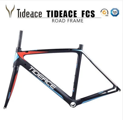 Clearance 2017-2018 Tideace aero Cadre Route Frameset Made in China Carbon Fiber Road Bike Frame Bicycle Frame 50/53/55cm 1