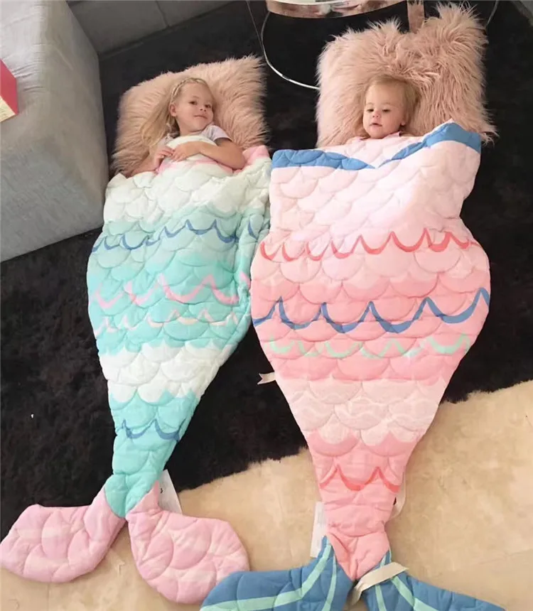 2018-INS-mermaid-sleeping-bag-for-kids-children-air-conditioning-quilt-Toddler-Anti-Kicking-mermaid-sleeping (4)