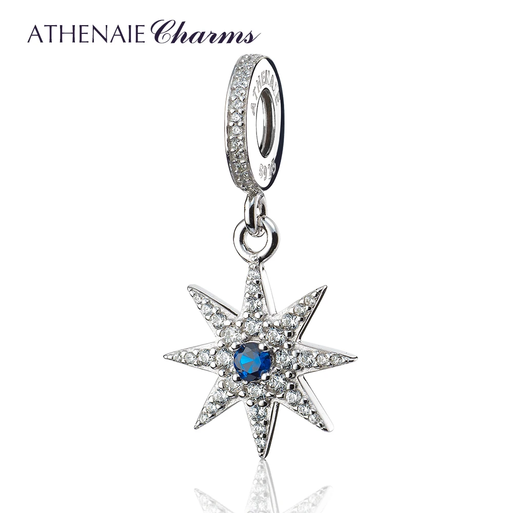 ATHENAIE 925 серебро с проложенным прозрачным CZ сверкающий фейерверк кулон капли подходят для всех европейских браслетов ожерелье