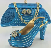 2017 neue Mode Italienische Schuhe Mit Passenden Taschen Für Party Afrikanischen schuhe Und Taschen Für Hochzeit Schuh Und Tasche Set ME3322