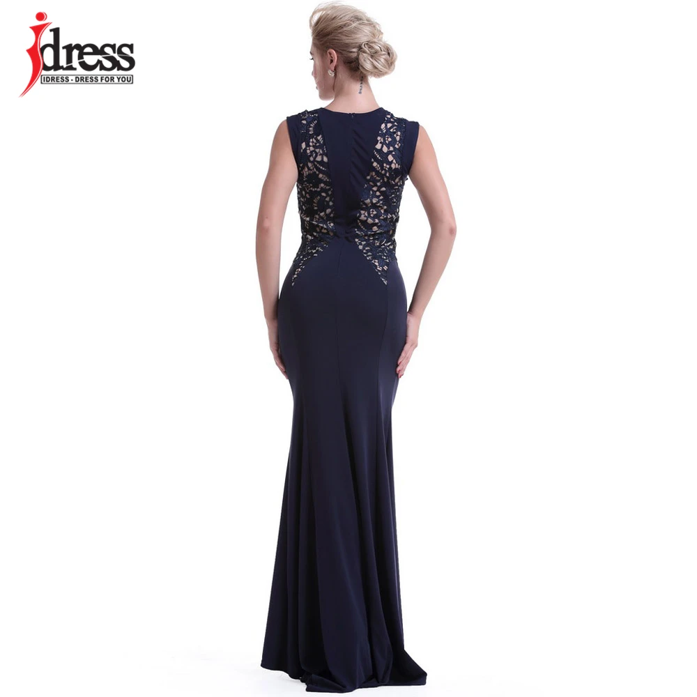 IDress Summer Women Lace Embroidery Patchwork Mermaid Dress Elegant Party Formal Gowns Maxi Long Dress Vestidos de Festa Longo  (3)
