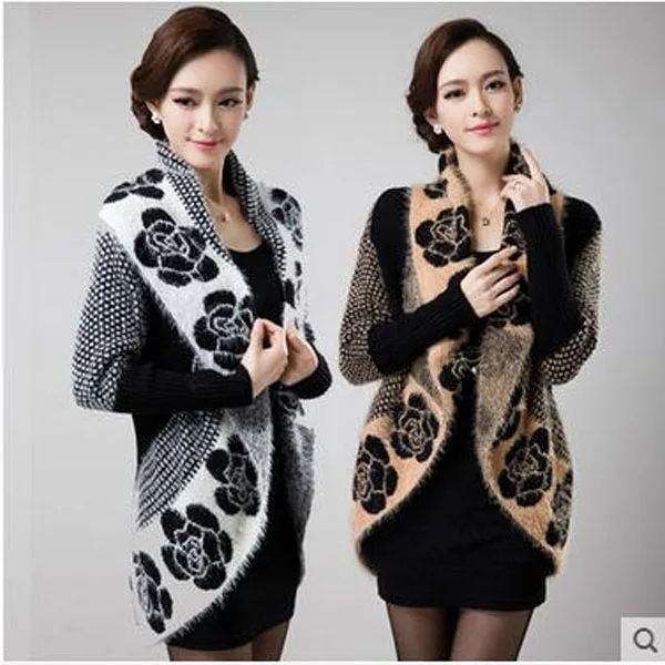 Women'S Casual Korean Large Size Long Cardigan Sweater