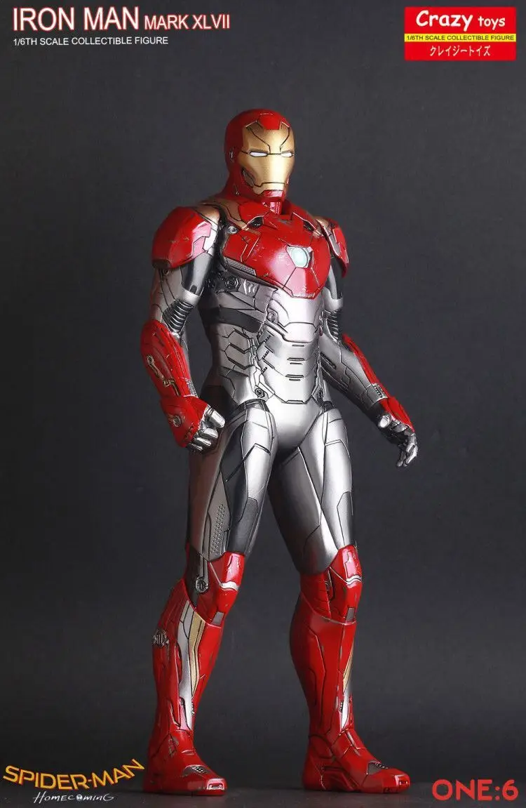 Сумасшедшие игрушки Marvel Железный человек Mark XLVII Mk47 1/6 весы Статуэтка из ПВХ