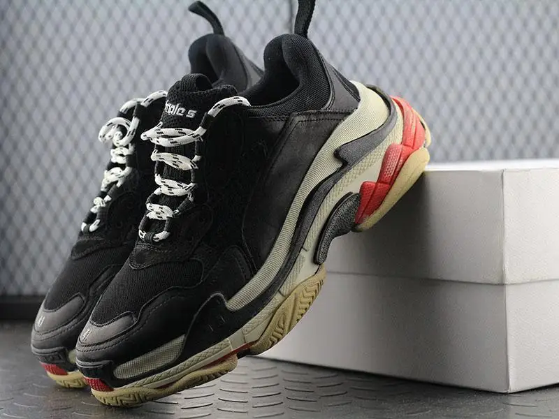 Новые BL Triple S 17FW кроссовки Винтаж Kanye West Старый Дедушка тренер модная обувь