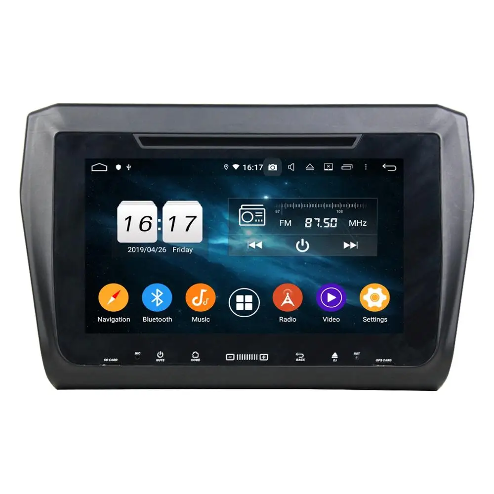 Perfect 2 din 9" Android 9.0 Octa Core Car Radio DVD GPS Multimedia Head Unit for Suzuki Swift 2017 Bluetooth WiFi USB DVR Mirror-link 1