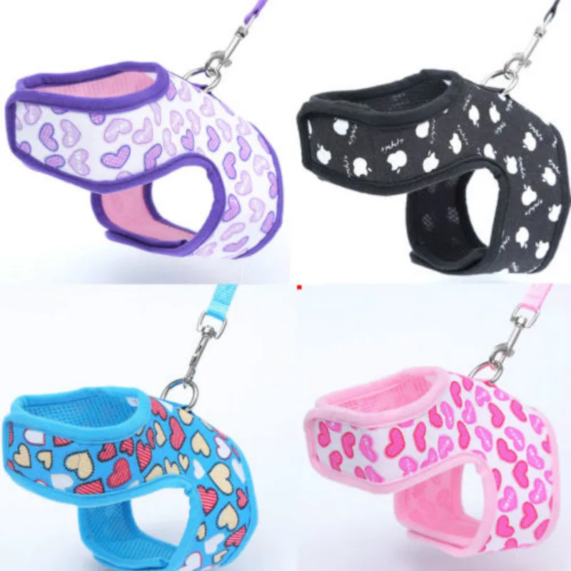 

Nylon Small dogs Control Harness Dog Soft Mesh Walk Collar Safety Strap Vest us