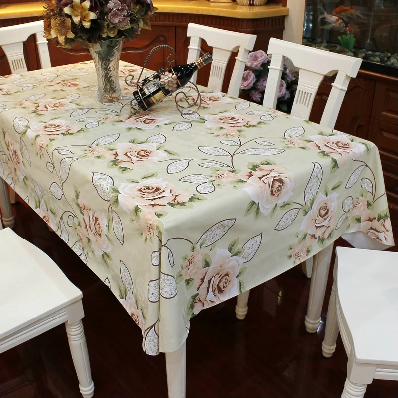 HBZ102 tablecloth table cover cloth dining pastoral beige beautiflu