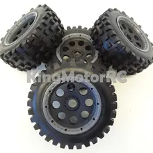 King Двигатель T1000 узловатые колеса, набор из 4 Покрышки, Диски подходит HPI Baja 5 т, 5SC Rovan