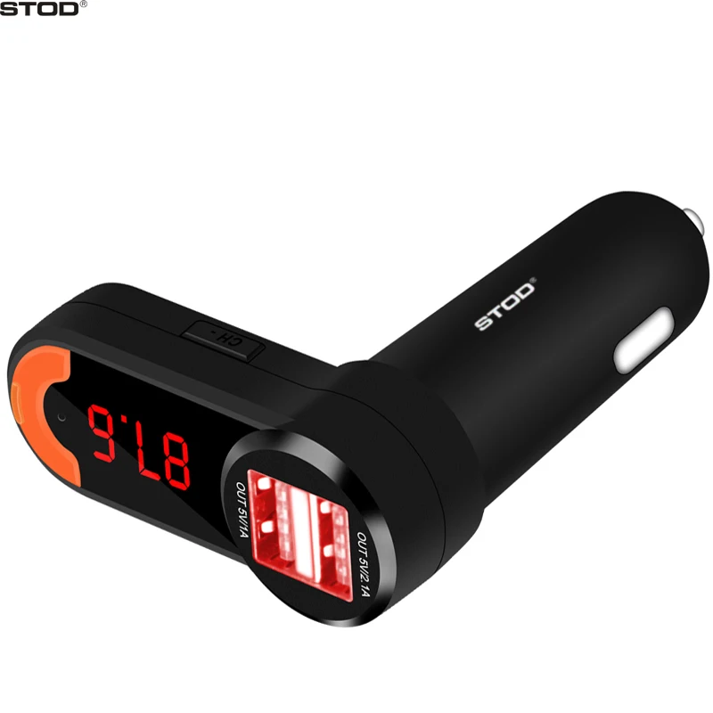 

BTOD Car Charger AUX FM Bluetooth Handsfree 2 USB 3.1A Fast Charging For iPhone 7 Plus iPad Samsung Lenovo ZTE Huawei GPS Audio