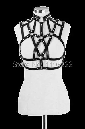 Женский ремень с заклепками из натуральной кожи для танцев|harness punk|cage beltreal leather