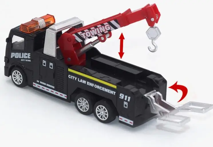 Высокая имитация сплава тяните назад модели автомобилей, 1:55 металлический пожарный грузовик, мусоровоз, самосвал, игрушечный автомобиль
