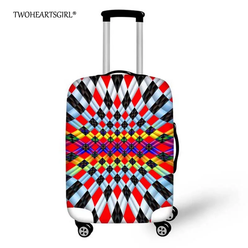 

TWOHEARTSGIRL Kaleidoscope Pattern Custom Elastic 18-30 inch Luggage Protector Cover Travel Suitcase Accessories luggage Cover
