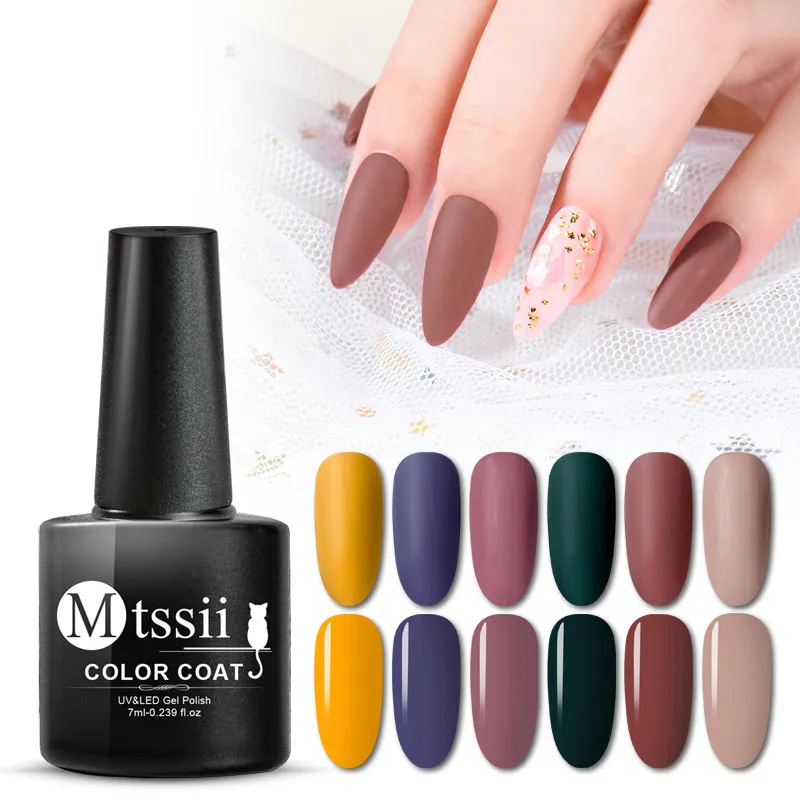 

Mtssii 7ML Nail Polish Matte Effect Nails Color Nail Varnish Manicure Needed Matte Top Coat Nail Art Lacquer Polish Varnish