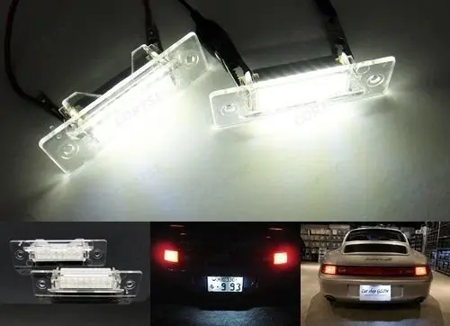 

2PCS White Kit LED License Plate Lamp Fit for PORSCHE 911 GT3 Carrera GT Euro 964 993 996 968 Boxster 986 Carrera Turbo / GT2