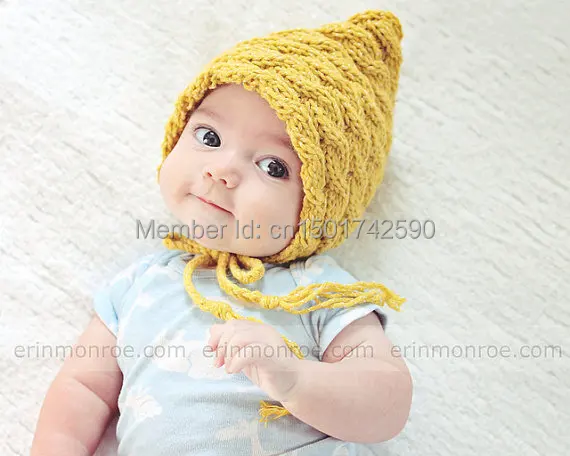 

Solid color baby hat handmade knitted hat baby photography props