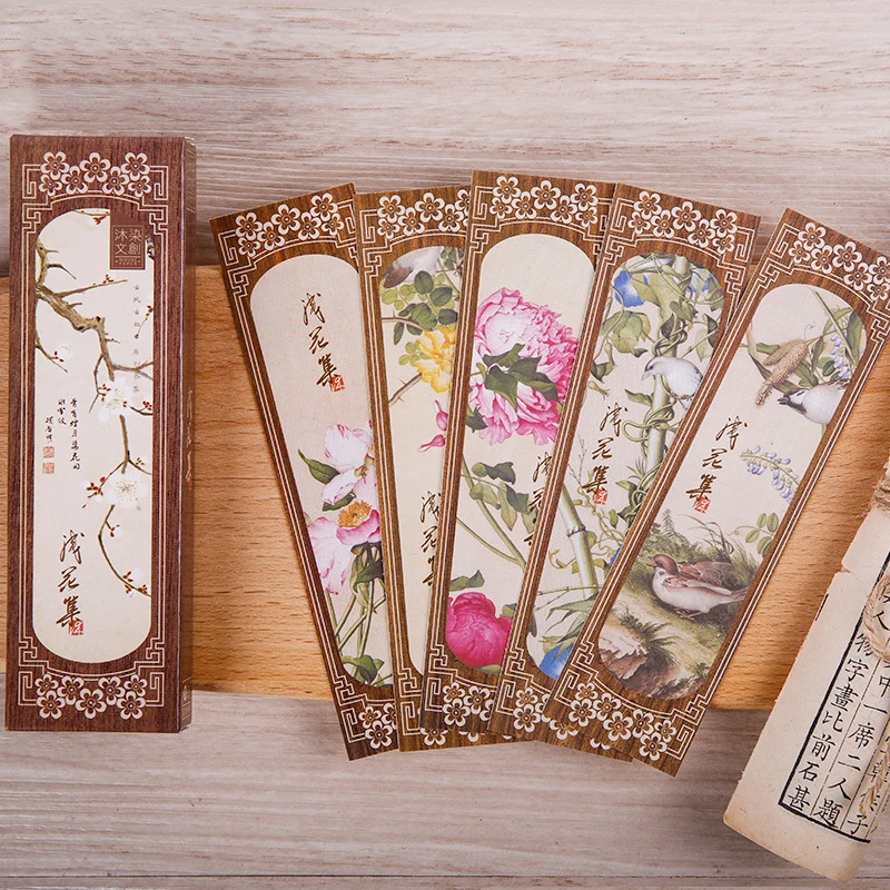 

30 Sheet Beautiful Retro Paper Bookmarks Message Cards Student Books Stationery Tab School Kawaii Gift Office Supplies