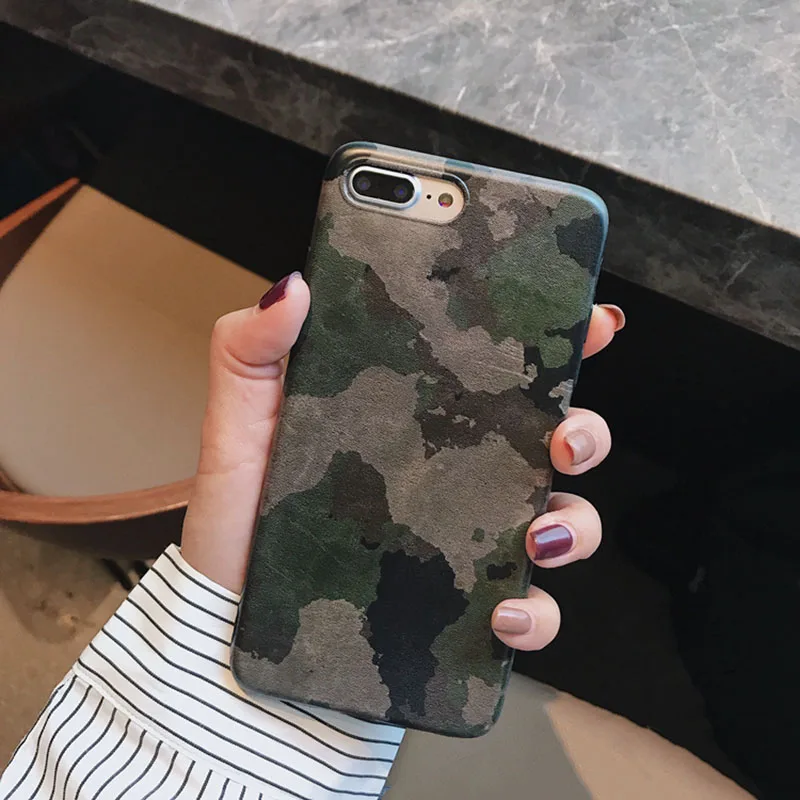Fashion Cool Camouflage Phone Case For iphone X Case For iphone 6 6s 7 8 plus ArmyGreen Cover