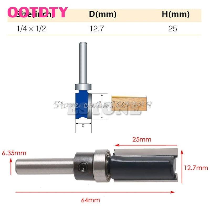 1/2 ''x 25 мм длина лезвия деревообрабатывающий фреза 1/4'' хвостовик инструмент G08 и Прямая поставка