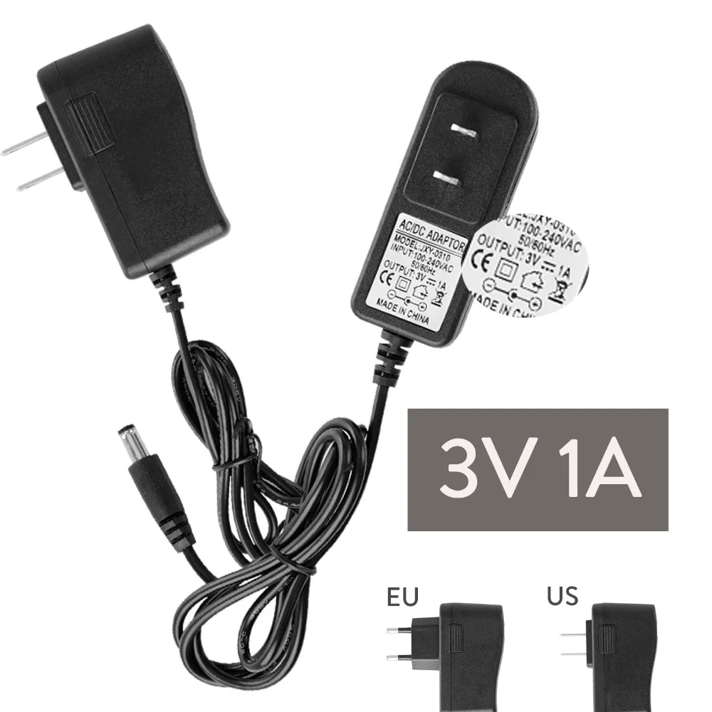 DC 12 В 3 В 6 В 19 В 20 В США ЕС Plug Питание адаптер трансформатора 1A 0.2A 0.3A 0.5A 0.6A для Светодиодные ленты свет Вход 100-240 В