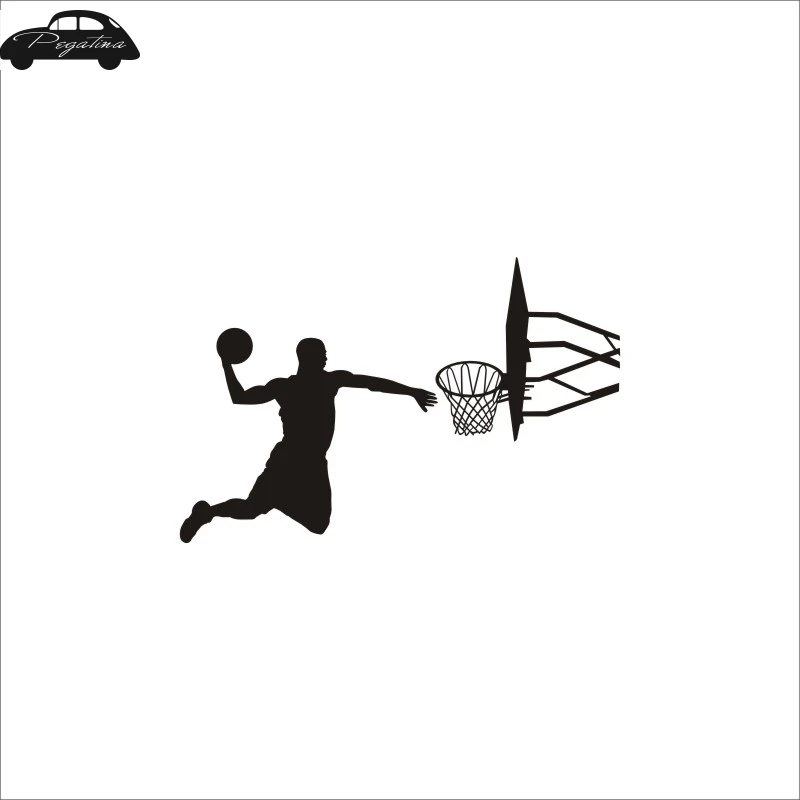 Basketball Player Sticker Sports Dunk Car Decal Helmets Kids Room Posters Vinyl Wall Decals Football Sticker