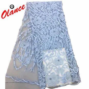 

For Sale! Appliqued swiss voile lace fabric material flowers with same color beads ADP22 Free Shipping Cheap Tulle Lace Fabric