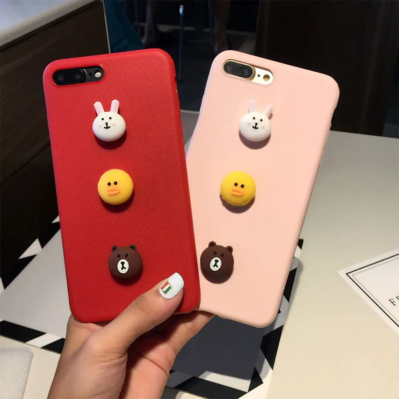 Чехол для телефона Peels с головой животного iPhone 7 6 6s 8 X Plus XR XS простые однотонные