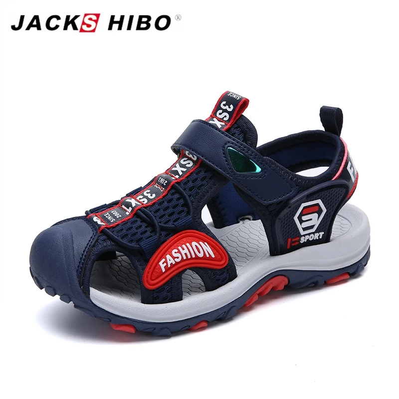 

JACKSHIBO Summer Kids Sandals Toddler Flat Boy Sandals Camouflage Children Sandals Closed Toe for Cut-out Lightweight Slippers