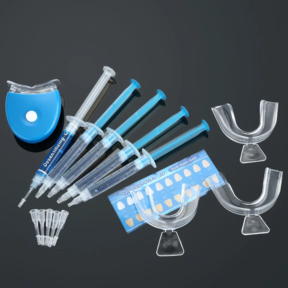 

Pro Teeth Whitening Dental Bleaching Kit Home Use Tooth Whitener+Gel Dental Trays+Light Care Kit Dental Equipment