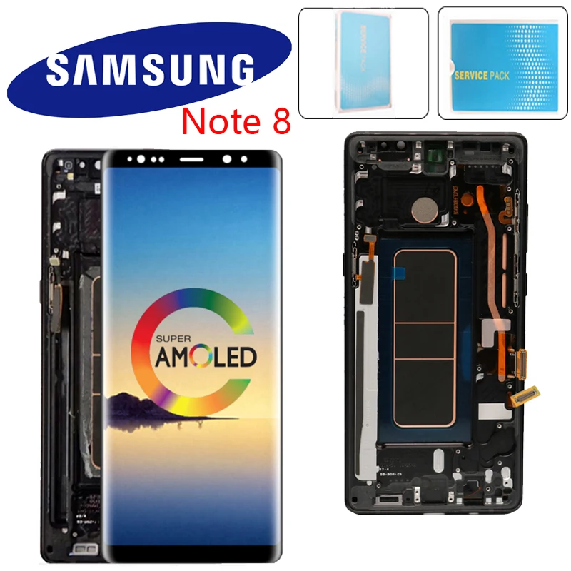 

The 6.3'' Display With Burn Shadow Ghost image LCD With Frame For SAMSUNG Note 8 N9500 N950F N900D N900DS Touch Screen Digitizer