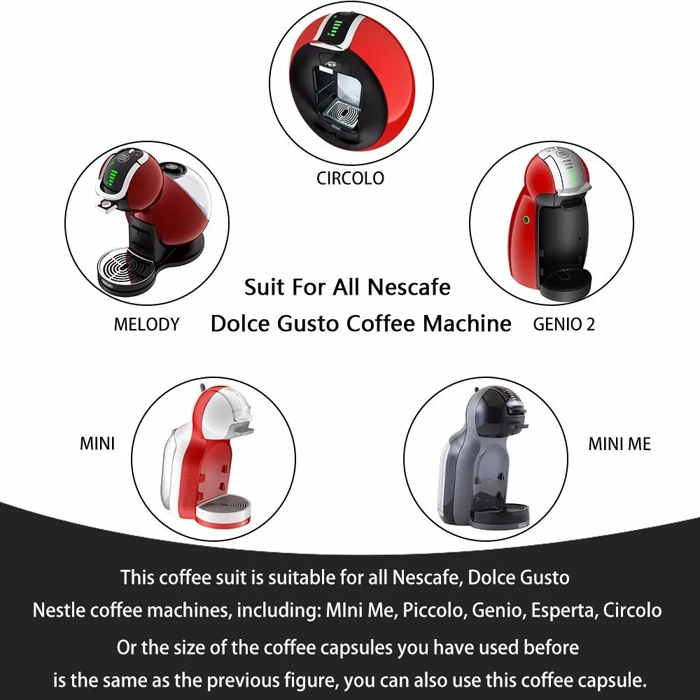 4 шт. многоразового combinacapsule Кофе капсула Nescafe Dolce Gusto многоразового пользования капсулы Dolce Gusto капсулы с 2 мерные ложки в комплекте шт