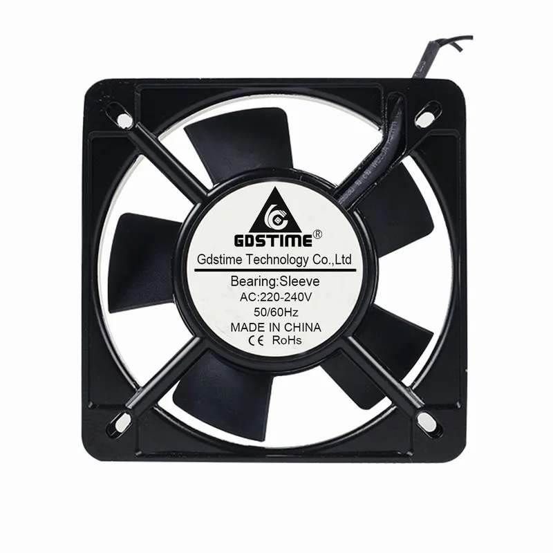 

Gdstime 10 Pcs 110mm x 25mm Without Connector AC Cooling Cooler 11cm Industrial Exhaust Fan 220V 240V 110x110x25mm 11025S