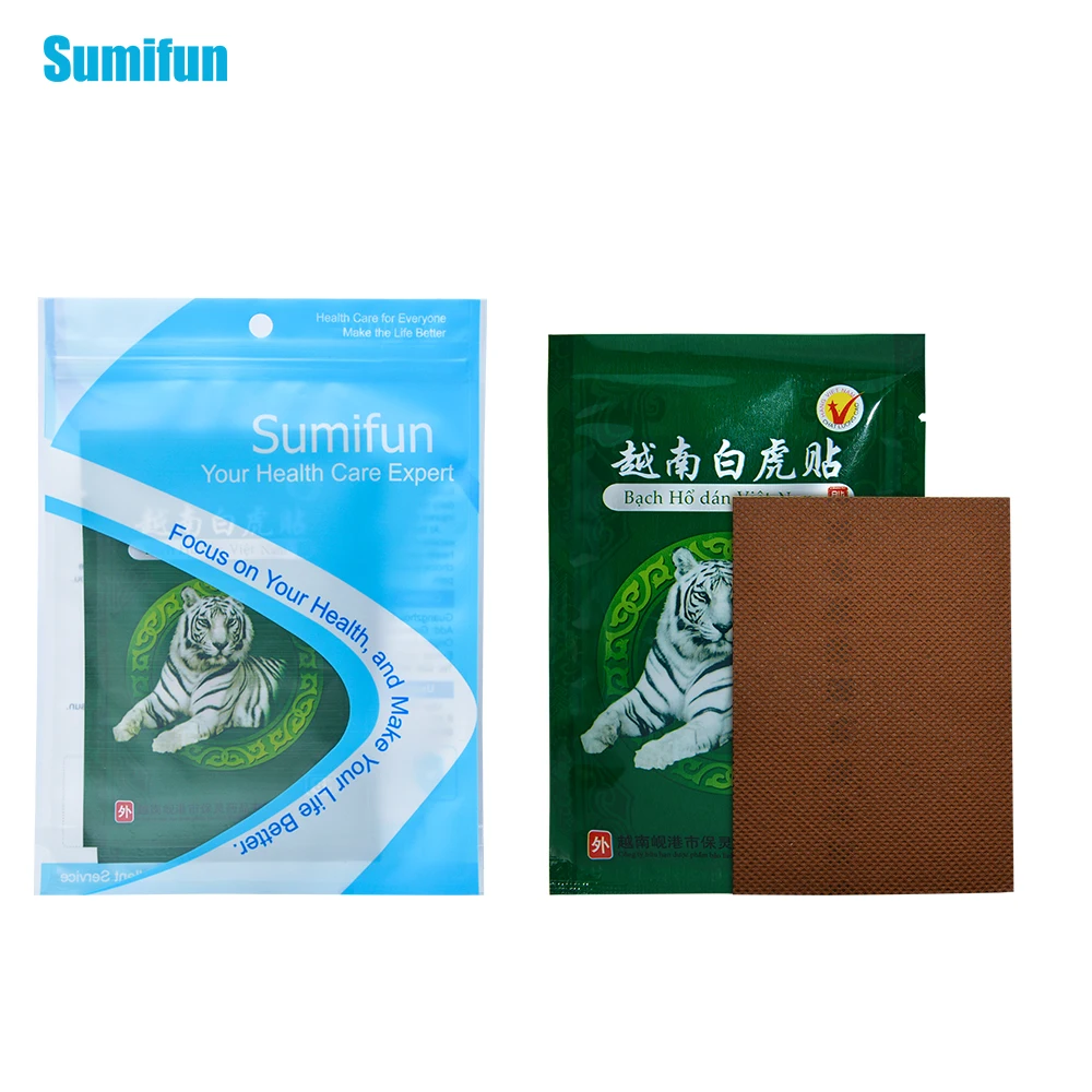 104 Pcs Vietnam White Tiger Balm Patch Cream Body Neck Massager