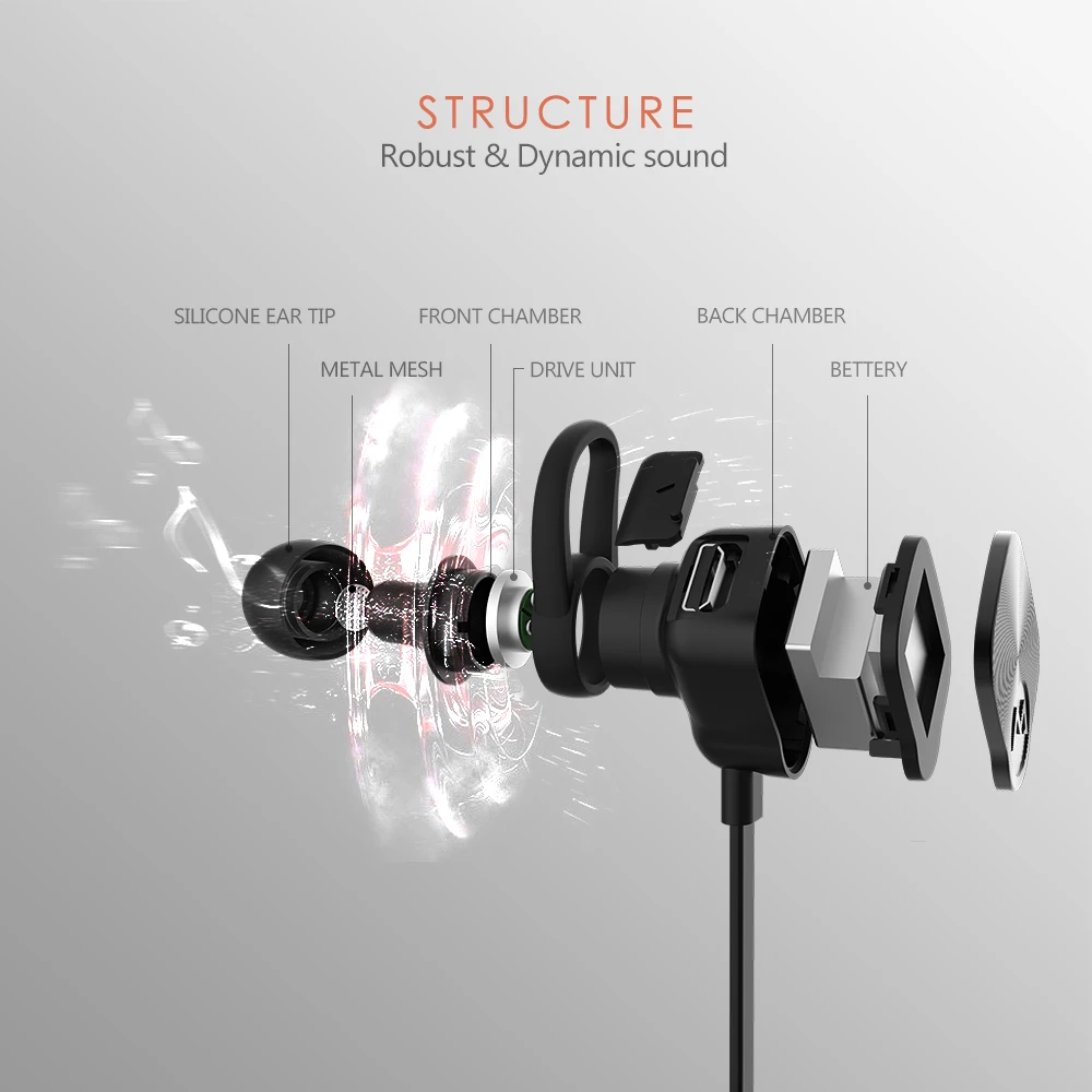 Цена Mpow BH29 тренерские Наушники Беспроводные Bluetooth 4,1 в уши спортивные металлические стерео наушники гарнитура с регулятором громкости Микрофон ...